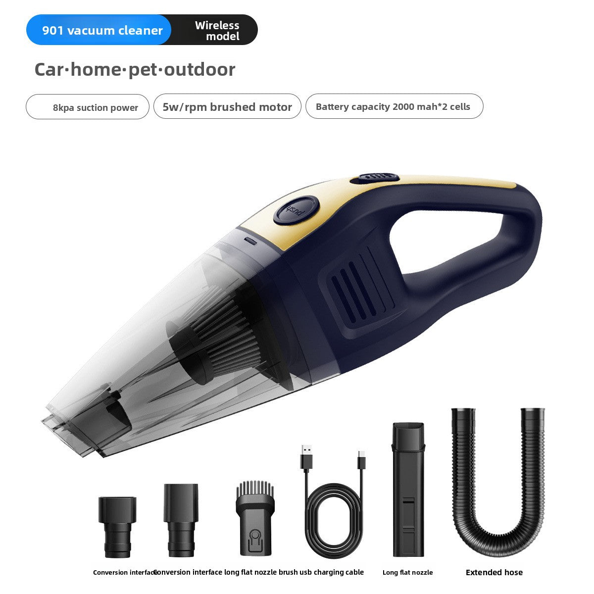 Handheld Portable Car Vacuum Cleaner quixgadget