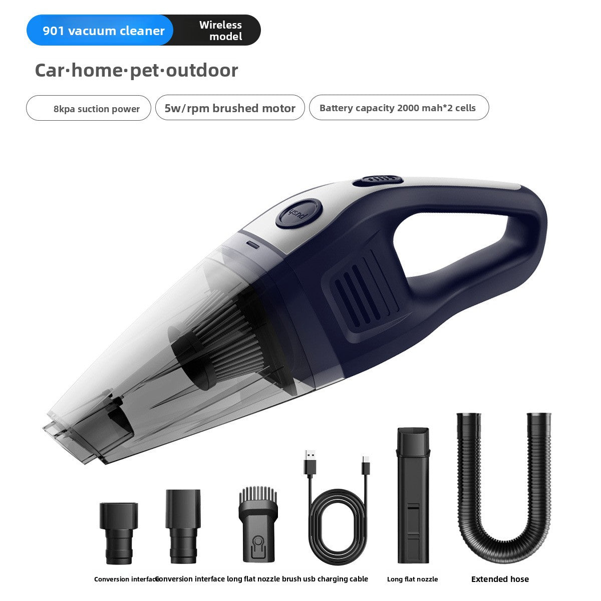 Handheld Portable Car Vacuum Cleaner quixgadget