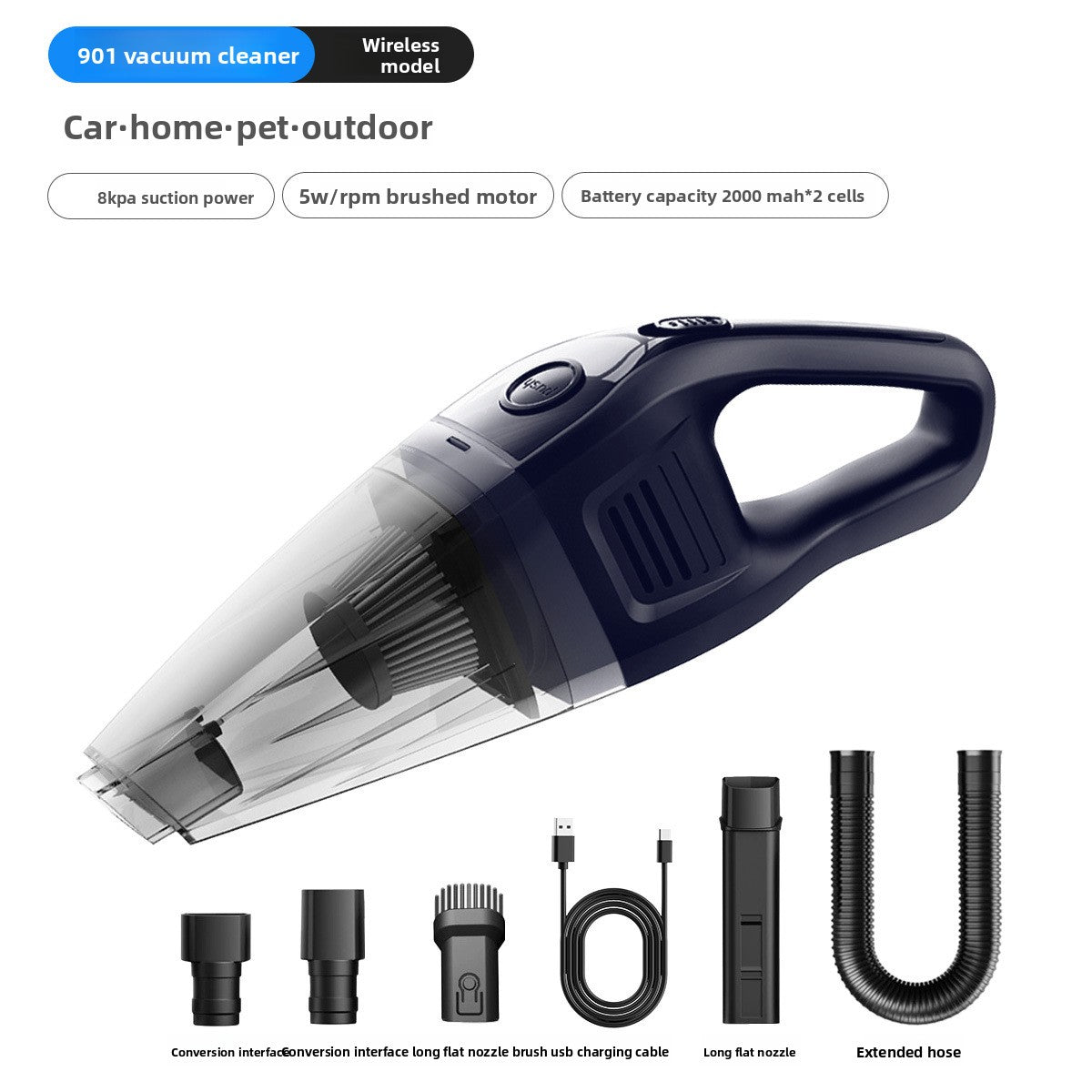 Handheld Portable Car Vacuum Cleaner quixgadget