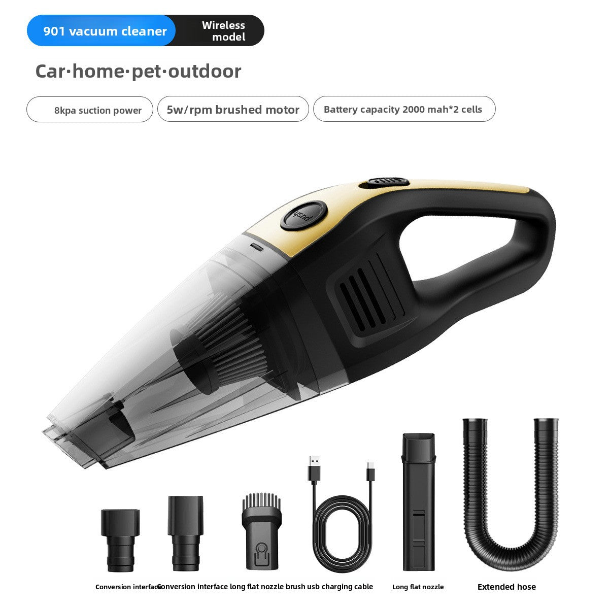 Handheld Portable Car Vacuum Cleaner quixgadget