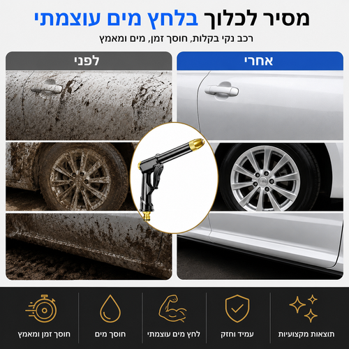 אקדח שטיפה בלחץ לרכב ולבית 🧼 quixgadget