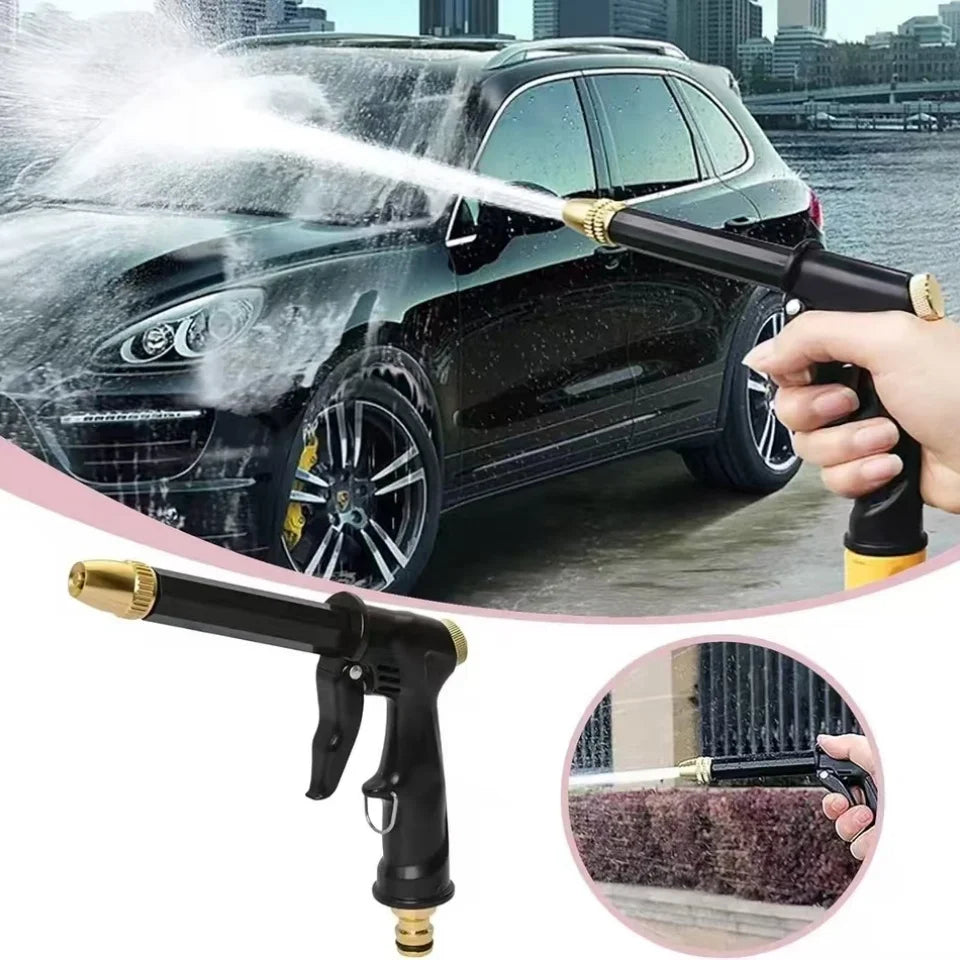 High-pressure car wash gun | Thickened long rod & newly upgraded copper-plated nozzle | For home and car use quixgadget