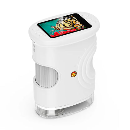 1000X Pocket Microscope for Kids with 4K 2.0" Screen Digital Handheld Rechargeable Portable Science Toy STEM Educational Gift quixgadget